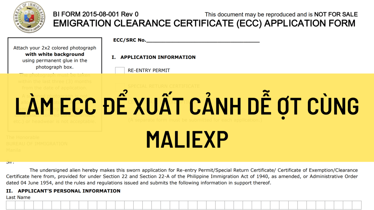 Chia Sẻ Cách Làm ECC để đi Khỏi Philippines - Maliexp.com - Việc Làm Philippines Tốt Nhất